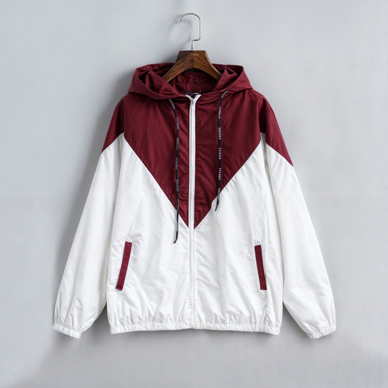 Tweekleurige Windbreaker Jas