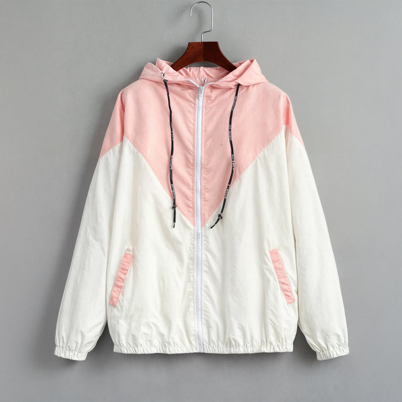 Tweekleurige Windbreaker Jas