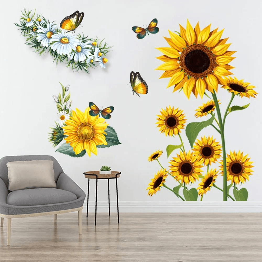 Zonnebloemen Muurstickers