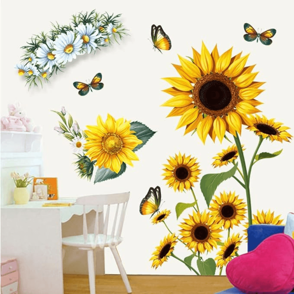 Zonnebloemen Muurstickers