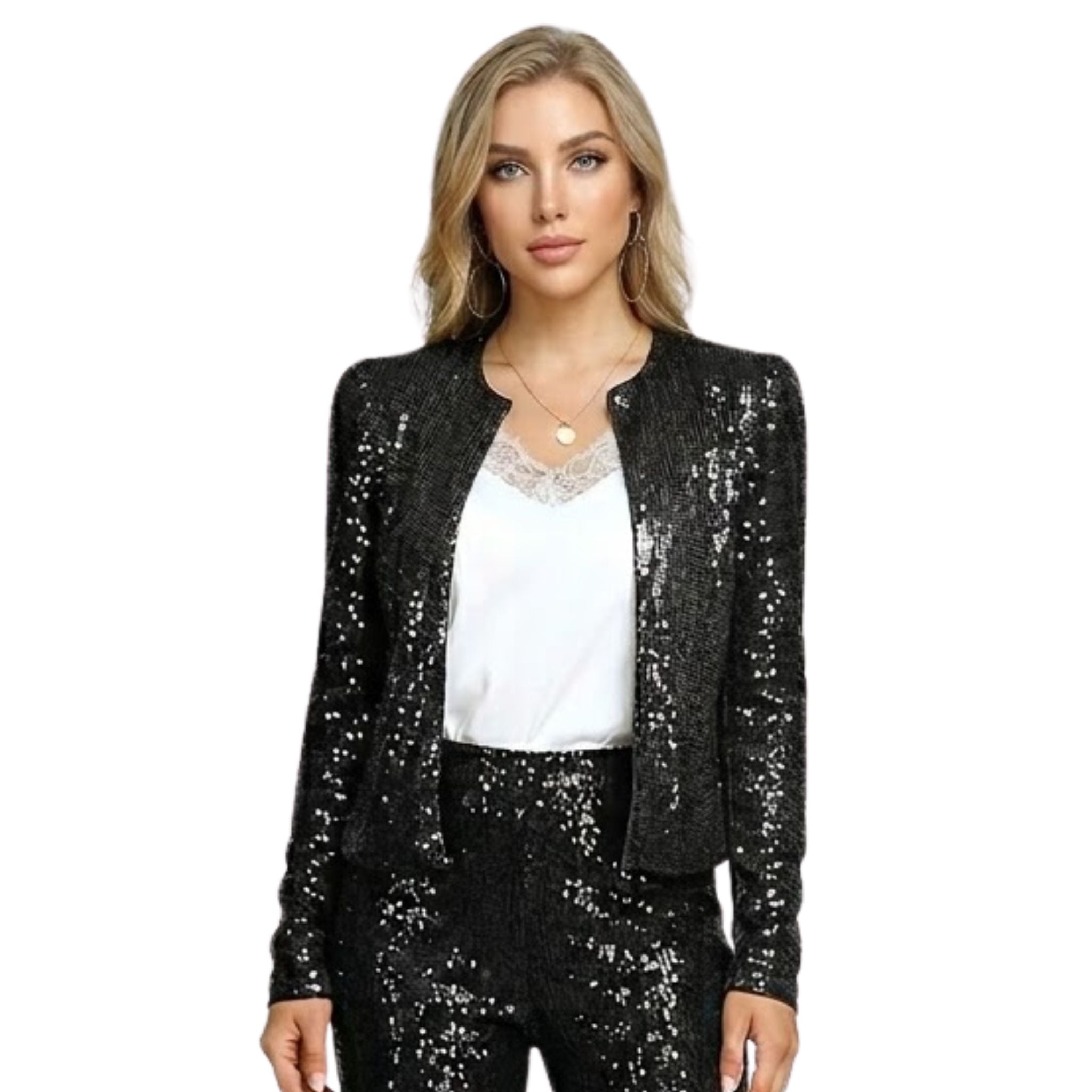 Dames Blazer Met Schitterend Design