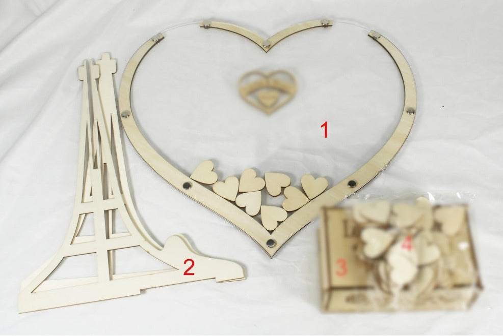 Bruiloft Hart Drop Frame Register