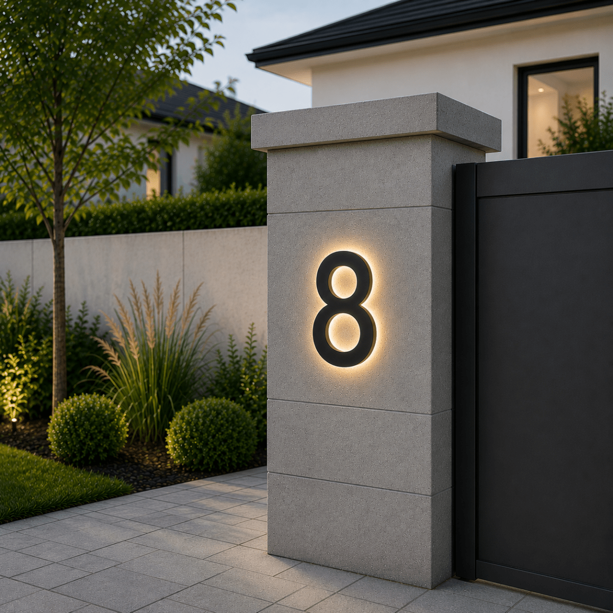 Aanpasbare LED Huisnummers Modern 8