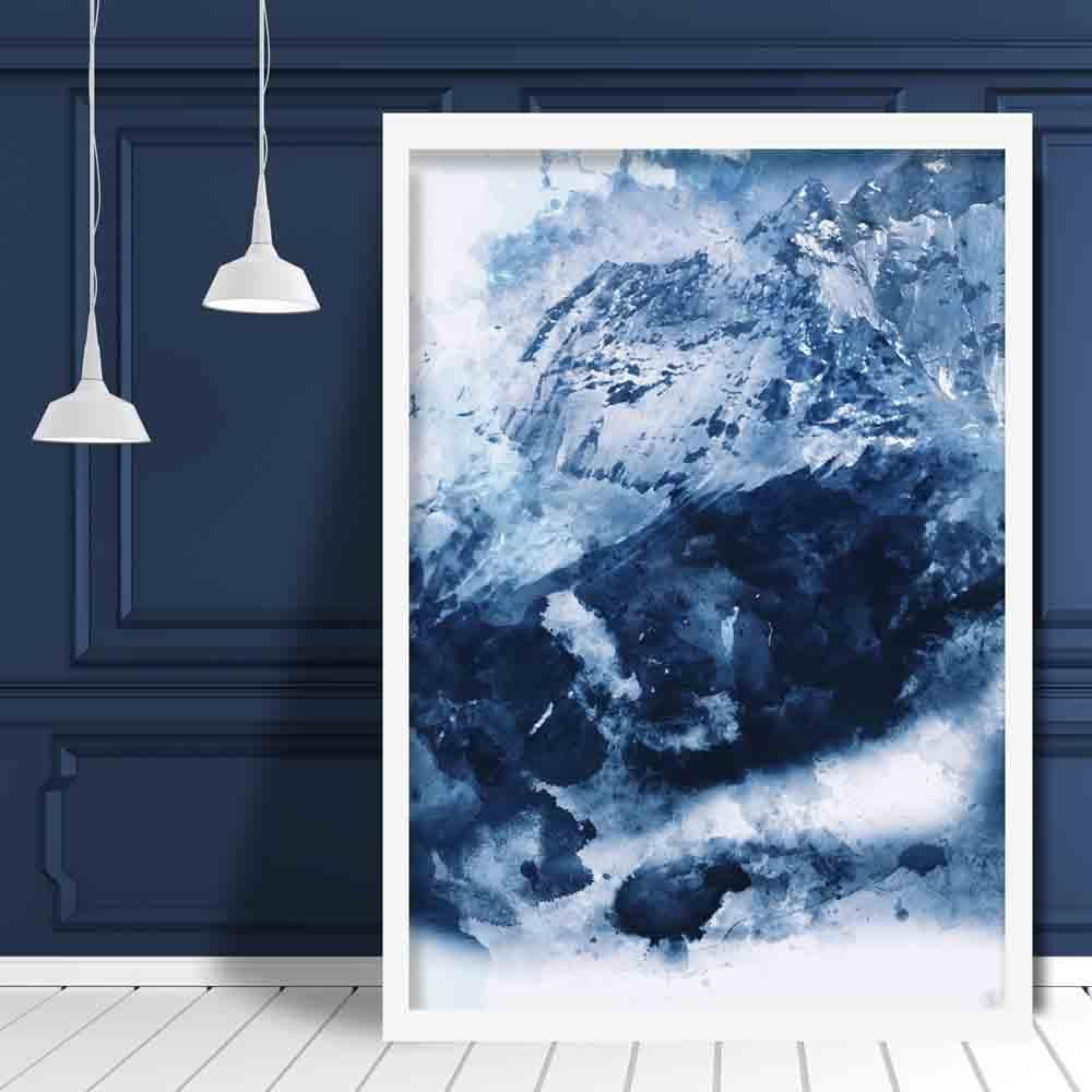 Abstracte Kunstprint Berg Aquarel Wanddecoratie Modern Design 2