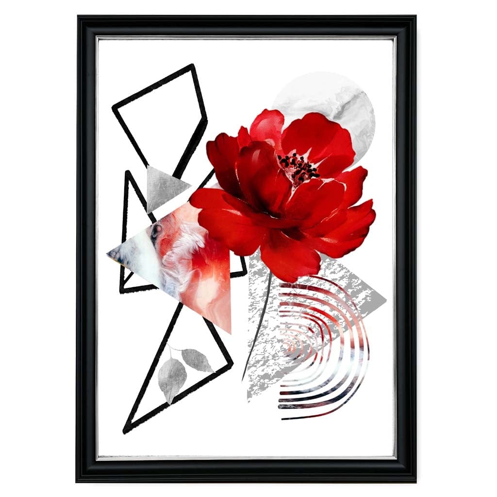 Abstracte Wandkunst Print met Geometrische Bloemen voor Thuisdecoratie 2