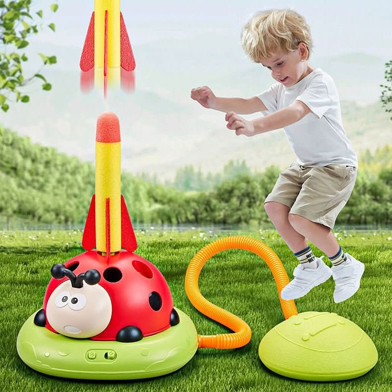 Activiteitenset voor Kinderen - 3-in-1 Speelset met Touwtjespringen, Ringwerpen en Pedaalraket 2