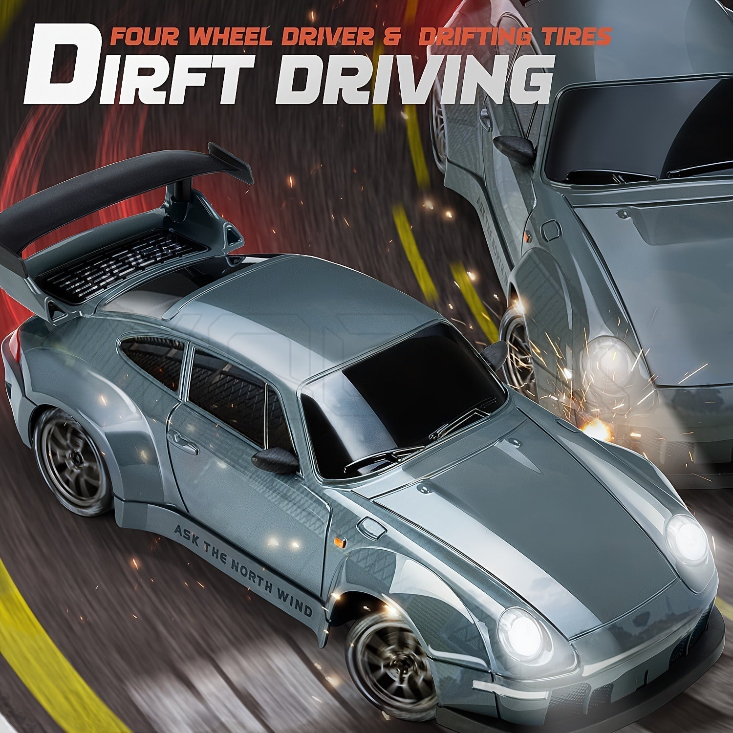 Afstand Bestuurbare Auto 1:24 RC Drift Met LED-verlichting en 4WD Functie 5