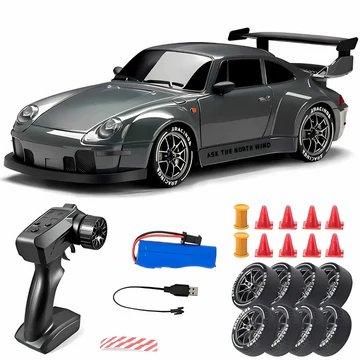 Afstand Bestuurbare RC Auto Retro Drift Master met LED-verlichting en 4WD Functie 0