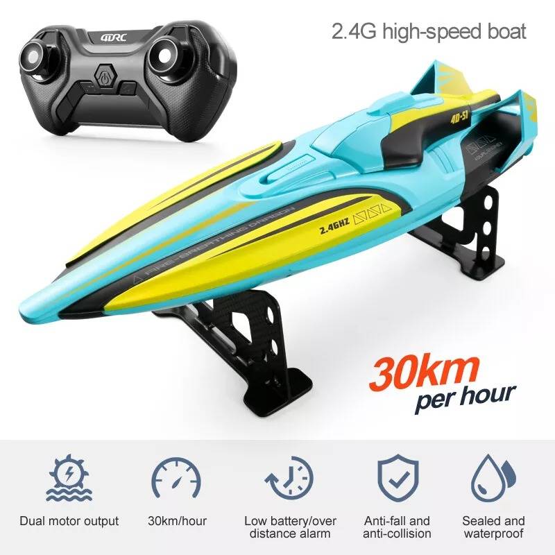 Afstandbestuurbare Boot Professioneel Racen met Dubbele Motoren en LED-verlichting 3