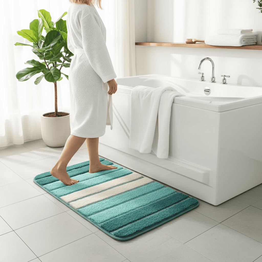 Antislip Badmat Sneldrogend voor Badkamer 50 x 80 cm 1