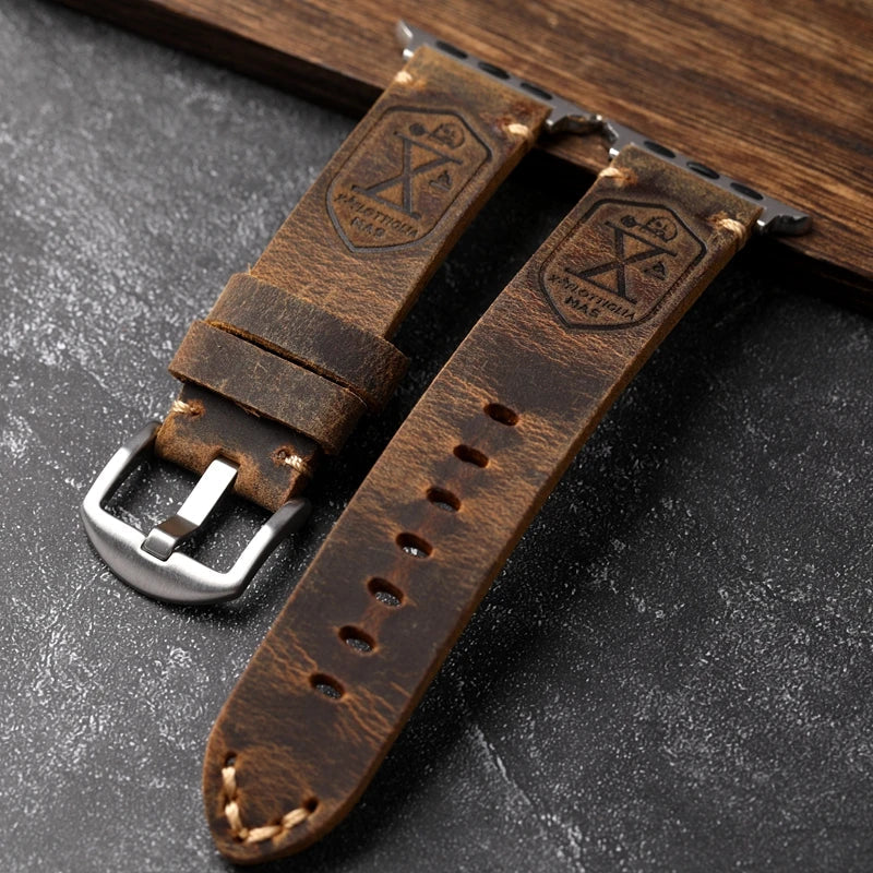 Apple Watch Band Handgemaakt van Echt Leer 1