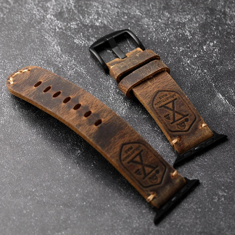 Apple Watch Band Handgemaakt van Echt Leer 3