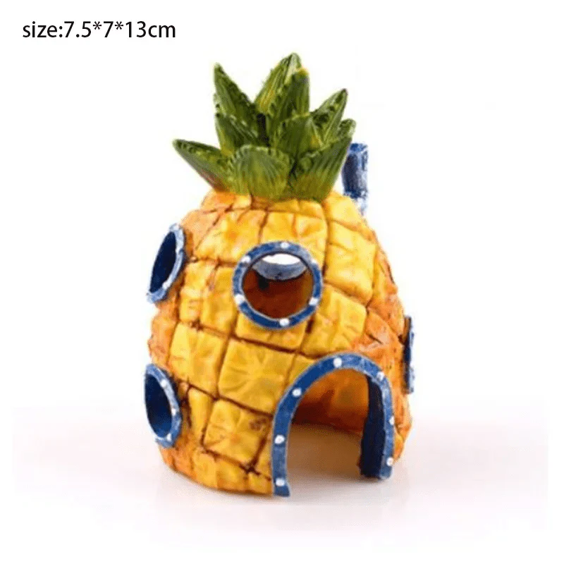 Aquariumdecoratie Ananas Huis Ornamenten voor Levendige Onderwaterwereld 0