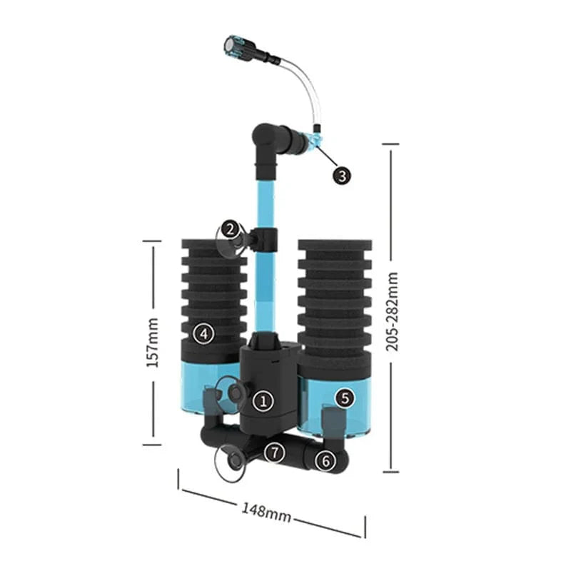 Aquariumfilter USB-zuiveringstechnologie Compact en Lichtgewicht 5