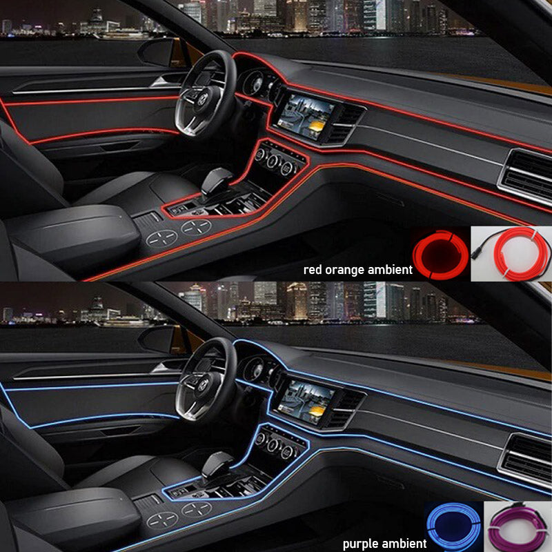 Auto Neonverlichtingsset USB Aansluiting voor Futuristische Auto Styling 8