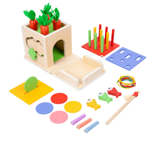 Baby Montessori Speelgoeddoos met 8 Activiteiten voor 1 Jaar - Educatief en Veilig Montessori Speelgoed 2