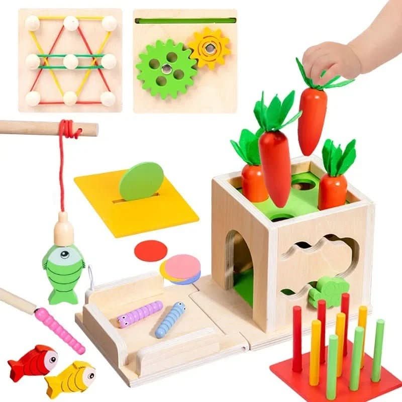 Baby Montessori Speelgoeddoos met 8 Activiteiten voor 1 Jaar - Educatief en Veilig Montessori Speelgoed 3