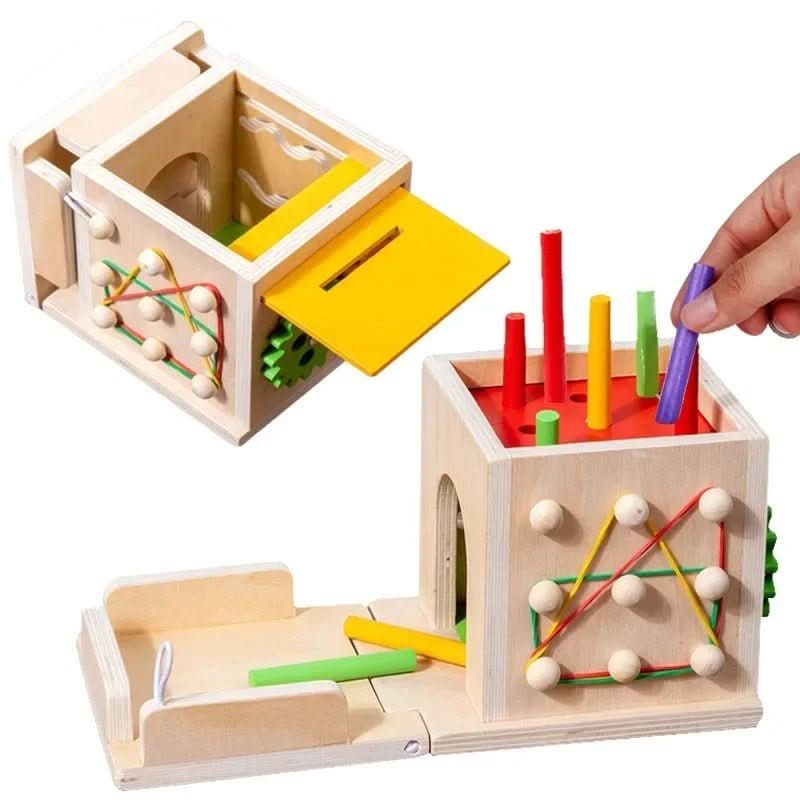 Baby Montessori Speelgoeddoos met 8 Activiteiten voor 1 Jaar - Educatief en Veilig Montessori Speelgoed 4