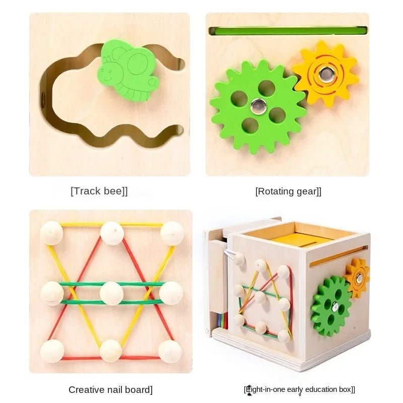 Baby Montessori Speelgoeddoos met 8 Activiteiten voor 1 Jaar - Educatief en Veilig Montessori Speelgoed 5