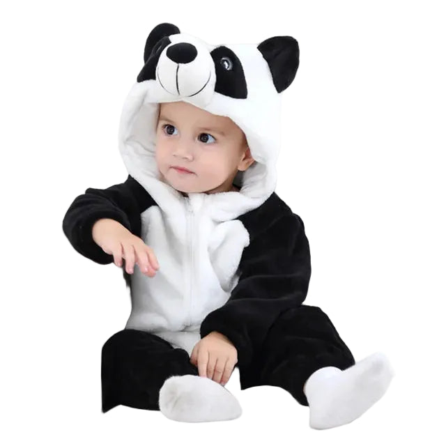 Baby Rompertje Dierenprint met Capuchon 0