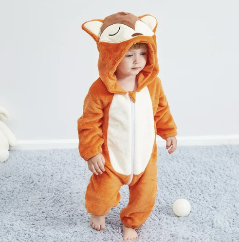 Baby Rompertje Dierenprint met Capuchon 12