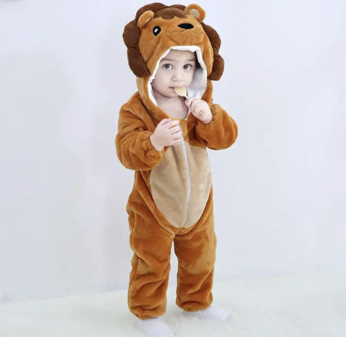 Baby Rompertje Dierenprint met Capuchon 17