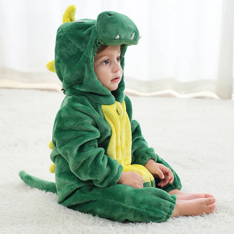 Baby Rompertje Dierenprint met Capuchon 2
