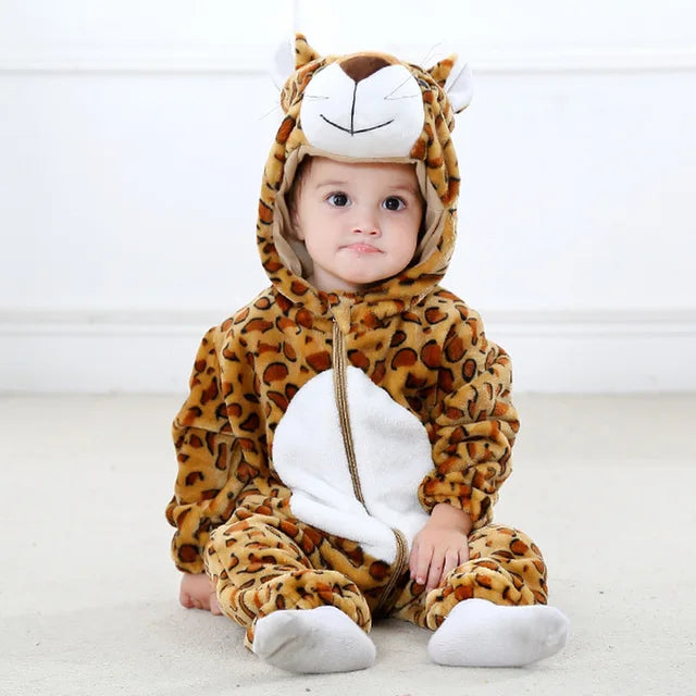 Baby Rompertje Dierenprint met Capuchon 5