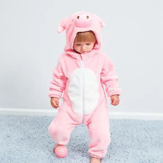 Baby Rompertje Dierenprint met Capuchon 8
