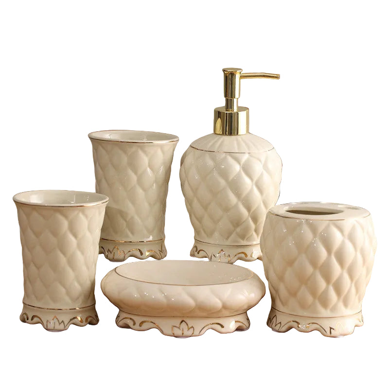 Badkameraccessoires Luxe Set Vijfdelig Europese Stijl 0