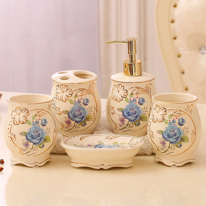 Badkameraccessoires Luxe Set Vijfdelig Europese Stijl 1