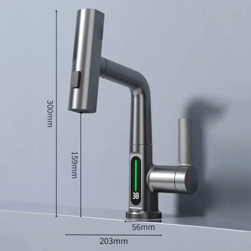 Badkamerkraan 3-in-1 Uitschuifbaar Met Watervalfunctie 2