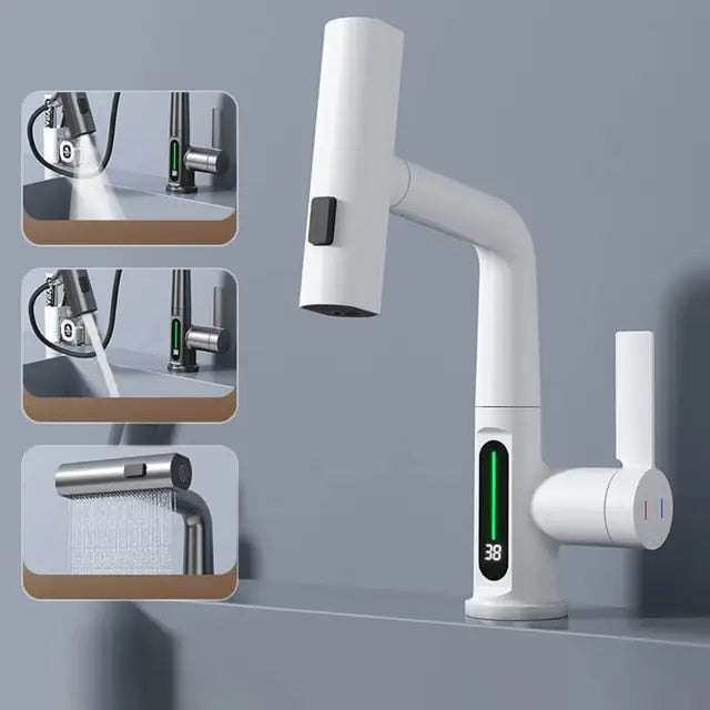 Badkamerkraan 3-in-1 Uitschuifbaar Met Watervalfunctie 8
