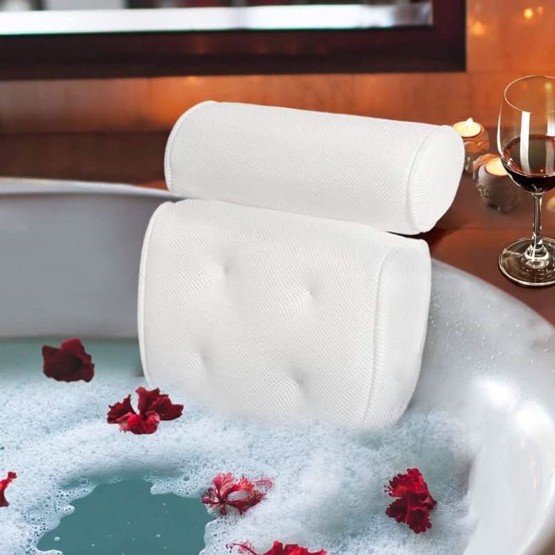 Badkussen voor in Bad met Nek- en Hoofdsteun, Ergonomisch Ontwerp en Sterke Zuignappen 3