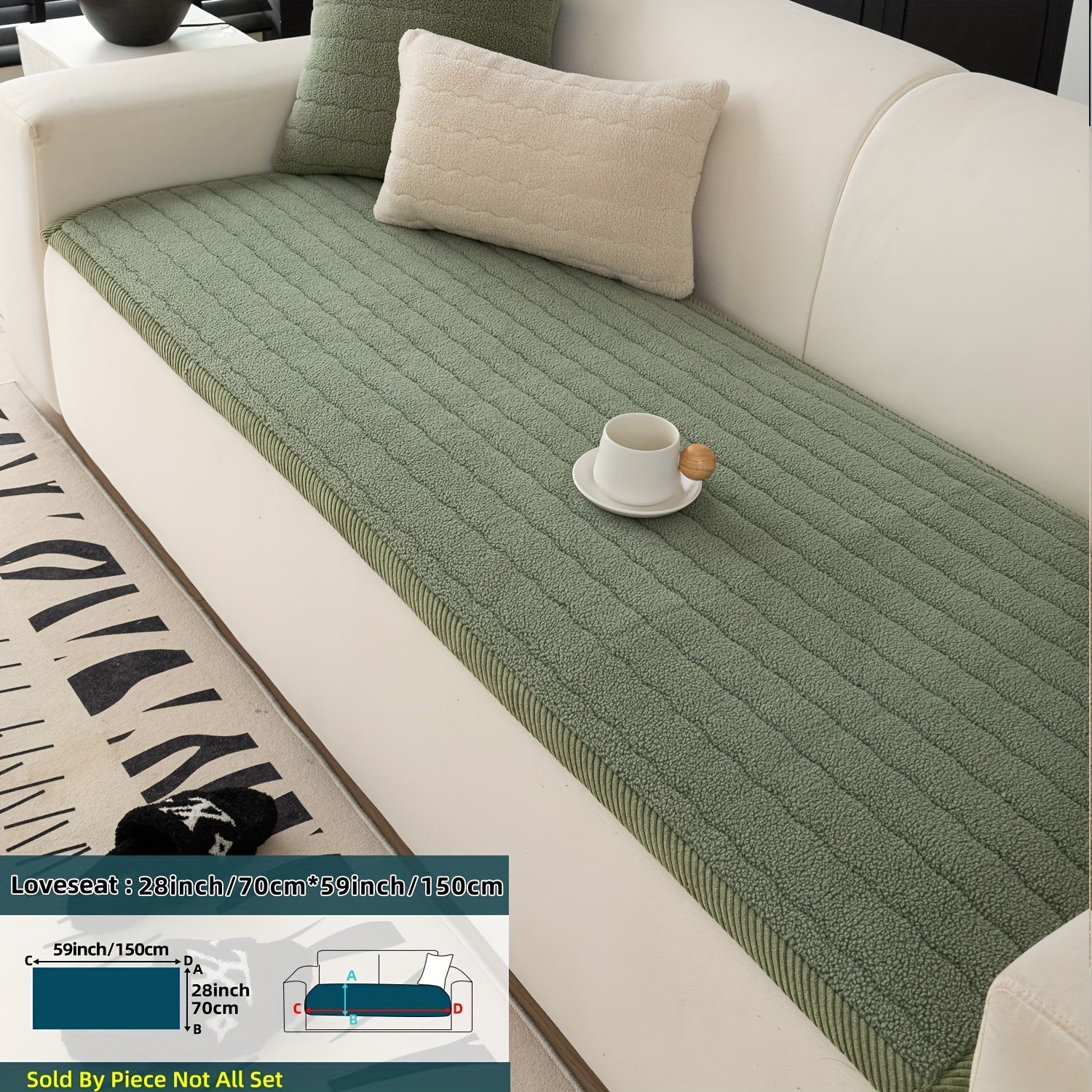 Bankhoes Antislip Dikke Pluche voor Woonkamer en Slaapkamer 11