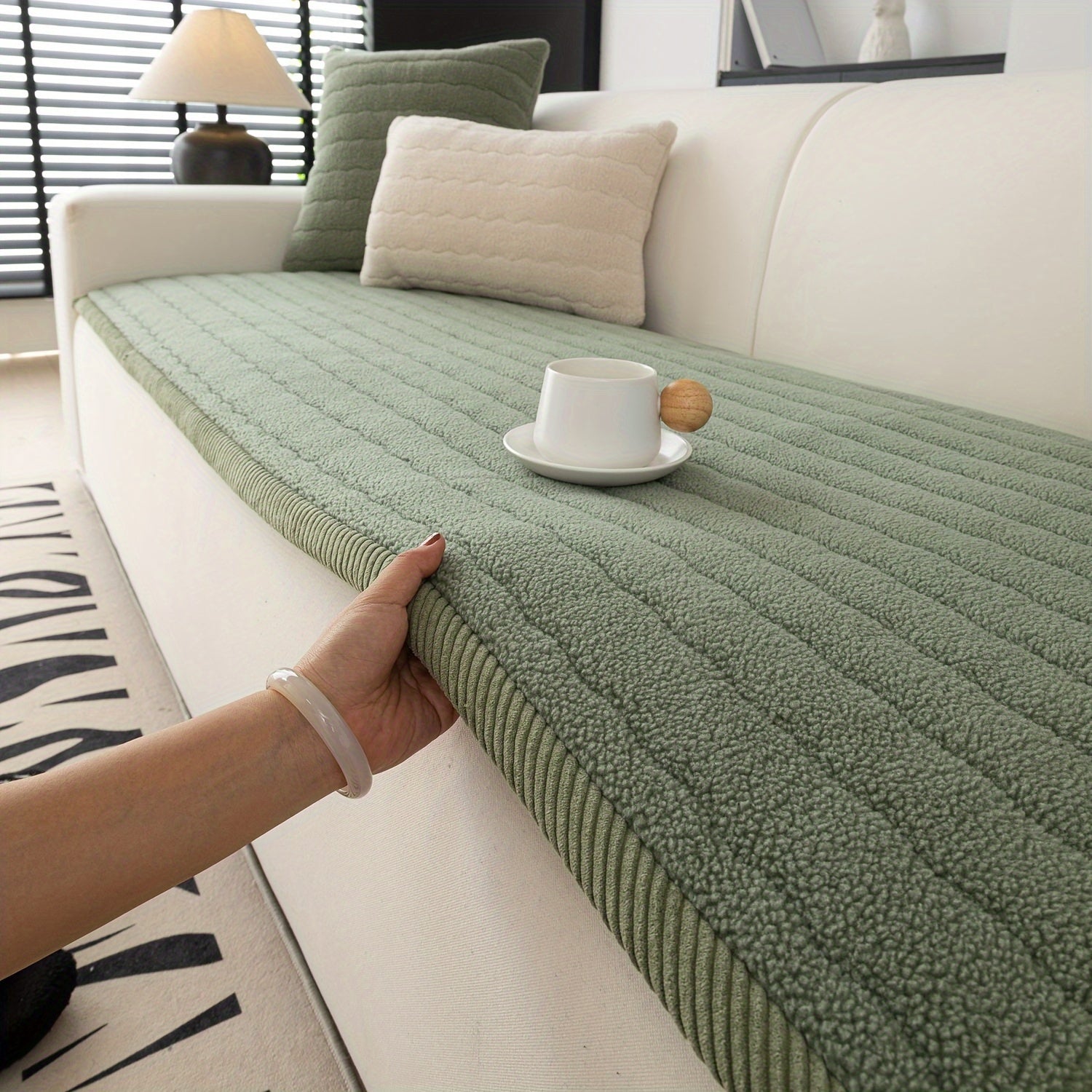 Bankhoes Antislip Dikke Pluche voor Woonkamer en Slaapkamer 4