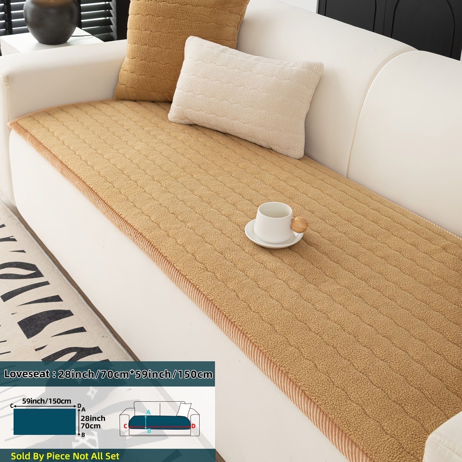 Bankhoes Antislip Dikke Pluche voor Woonkamer en Slaapkamer 9