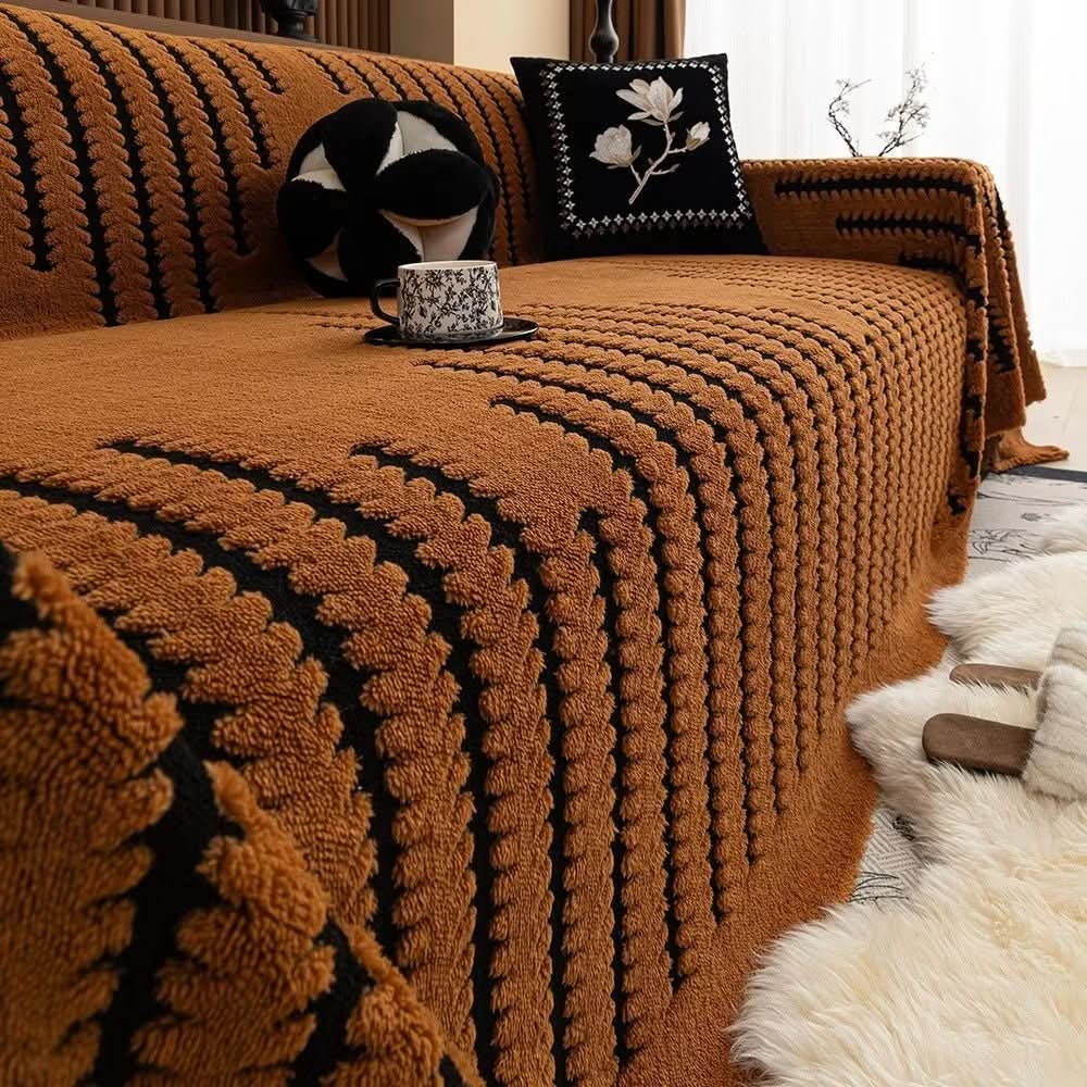 Bankhoes Pluche Vintage Stijl 3