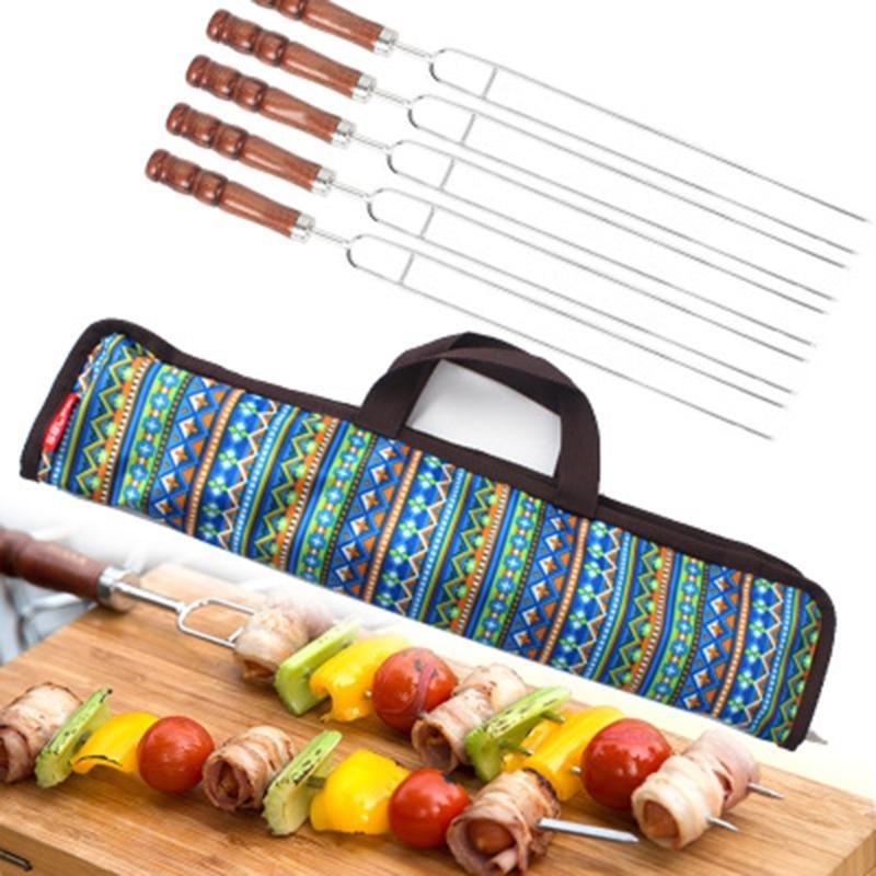 Barbecuevorkenset Voor Buiten Koken 5-Delig Met Opbergtas 1