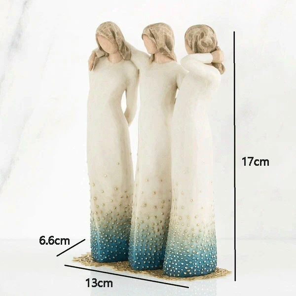 Beeldje voor Zussen Handgemaakt en Handgeschilderd 4