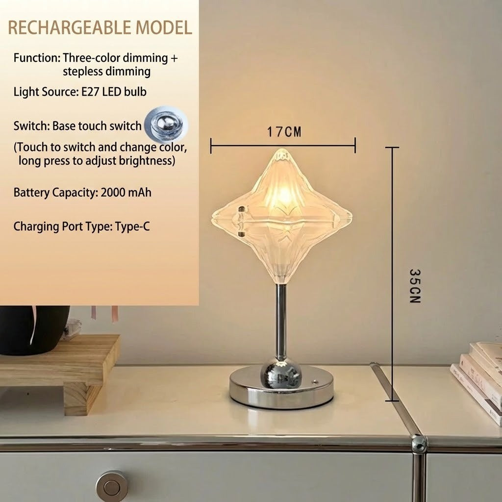 Bordlamp met Sculpturaal Sterrenontwerp 4