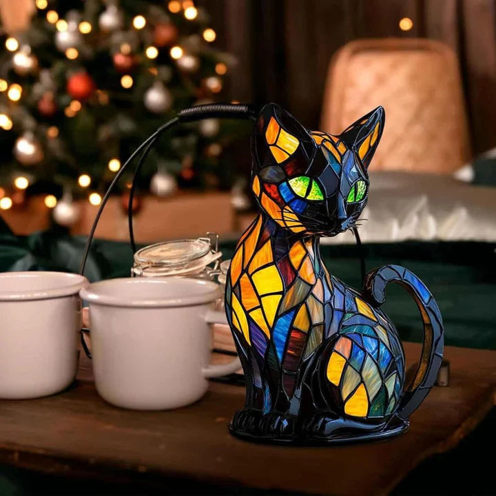 Tafellamp met kattendesign, handgemaakt voor een gezellige sfeer