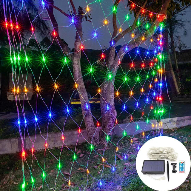 Buiten Kerstverlichting Net met 8 Verlichtingsmodi voor Tuin en Terras 5