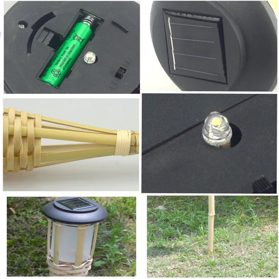 Buiten Tuinfakkels LED Bamboe Design 4