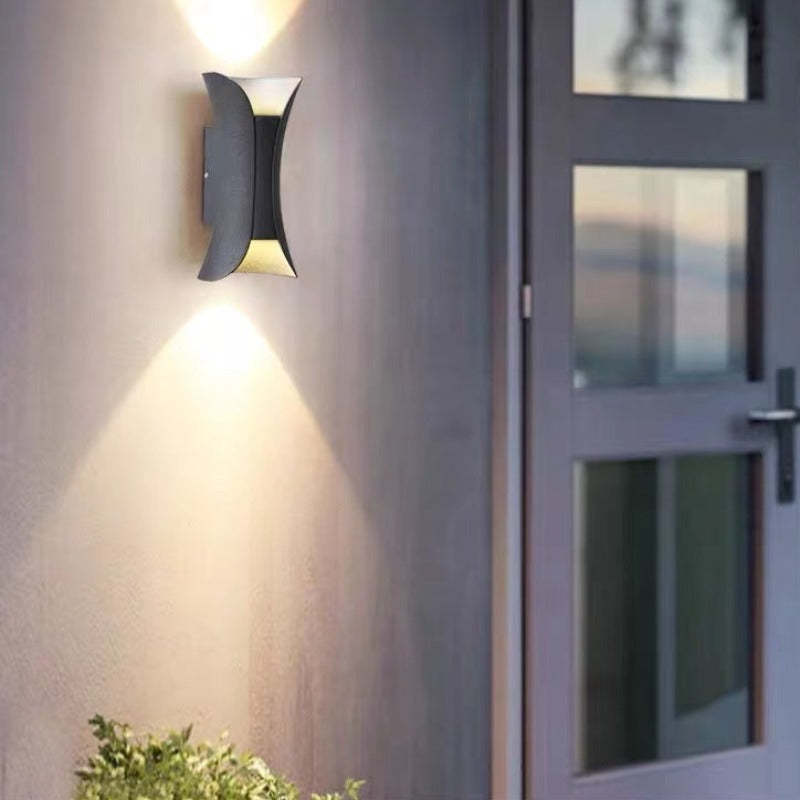 Buitenlamp Wandlamp Modern Zwart-Gouden Design voor Tuin en Terras 3