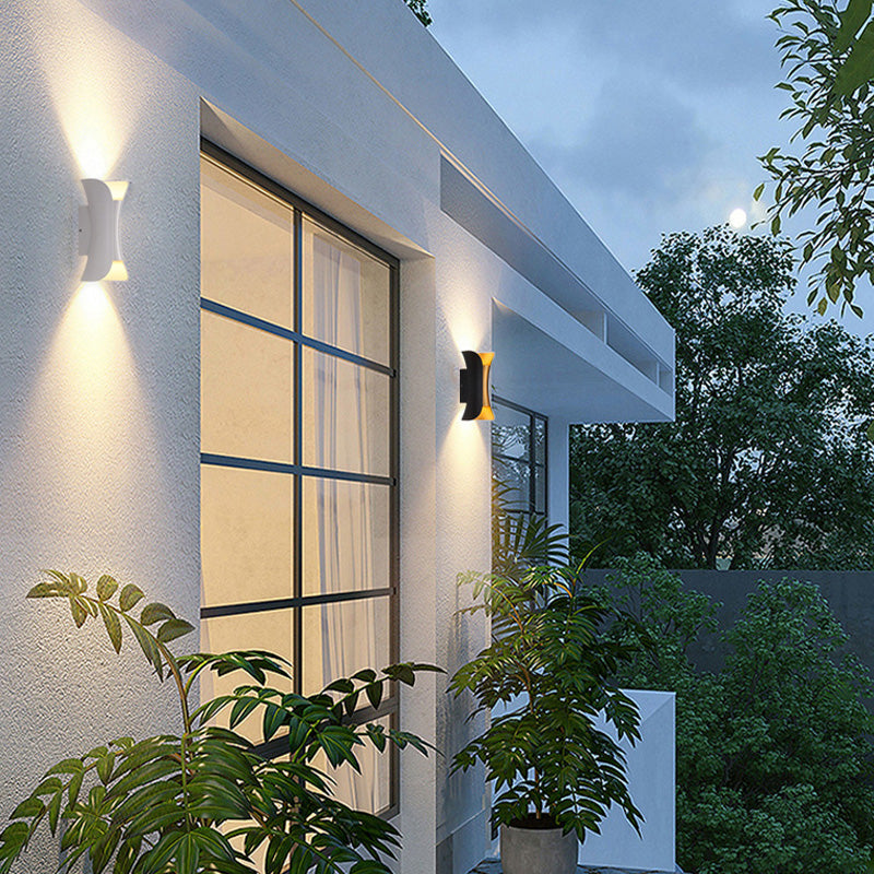 Buitenlamp Wandlamp Modern Zwart-Gouden Design voor Tuin en Terras 4