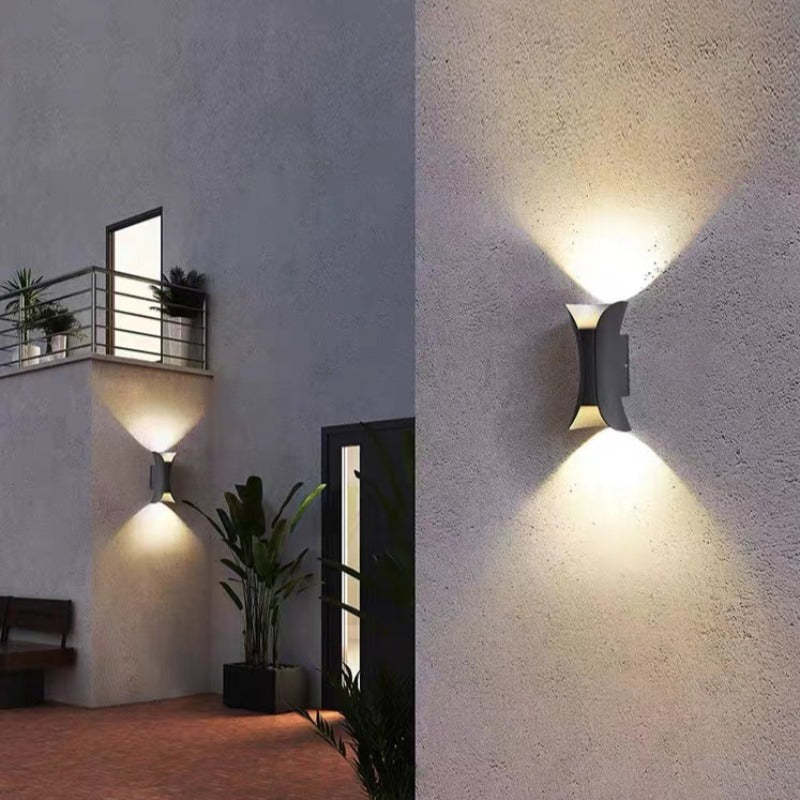 Buitenlamp Wandlamp Modern Zwart-Gouden Design voor Tuin en Terras 9