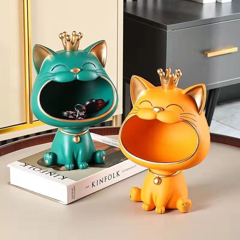 Charmante Gelukskat Beeld Feng Shui Maneki Neko 2