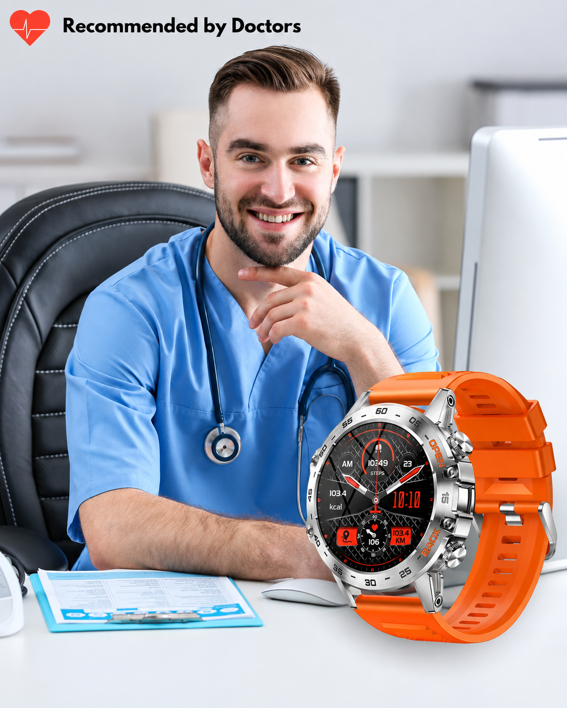 TitanX CombatFit S45 Heren Smartwatch met GPS