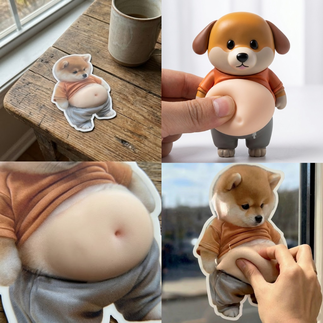 Chubby Shiba Stickerbeschermer voor Meubels 4